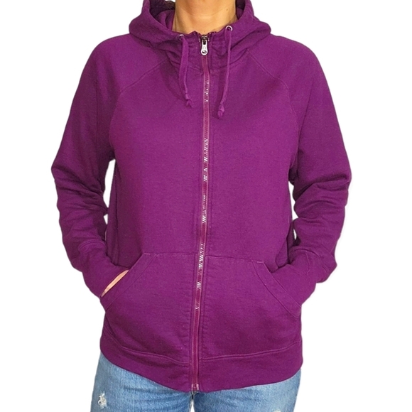 Champion Full Zip Hoodie Large Purple - Picture 1 of 6